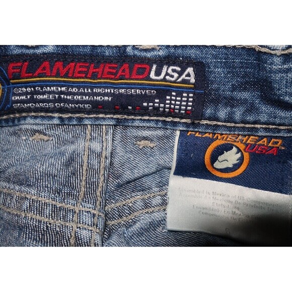 JNCO Flamehead Jeans Kids Youth Size 6 Baggy Skater y2k - Picture 8 of 9